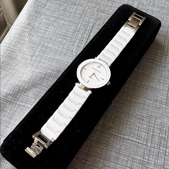 Anne Klein White Diamond Accent Ceramic Watch - Picture 12 of 12